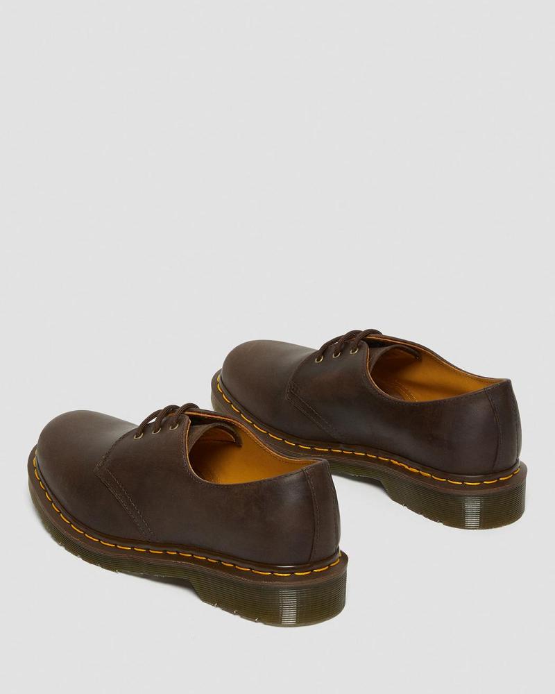 Dr Martens 1461 Crazy Horse Læder Oxford Sko Dame Brune | DK 346TCE